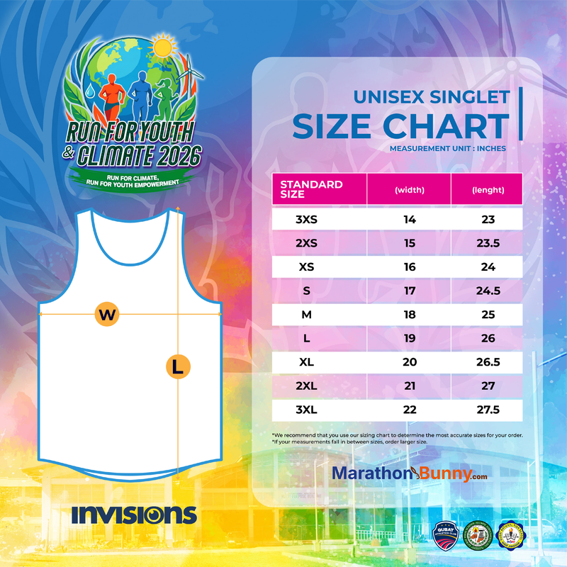Singlet Size Chart